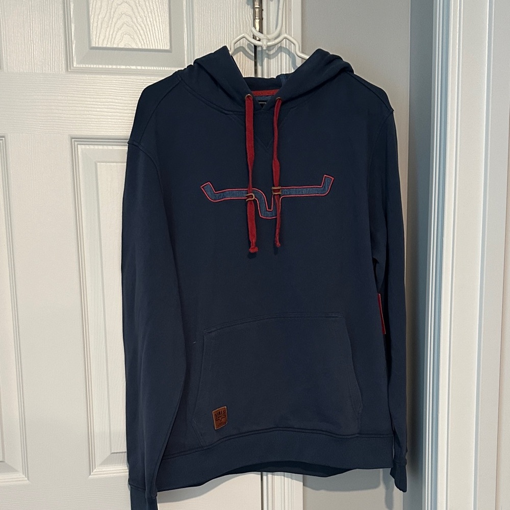 Kimes Ranch Dark Blue Hoodie with Red Details nwt men's medium